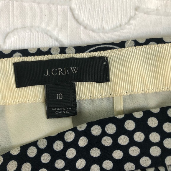 JCrew Navy Polka Dot Skirt - Picture 2 of 6
